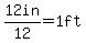 12in%2F12=1ft