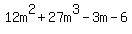 12m%5E2%2B27m%5E3-3m-6