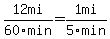 12mi%2F60min+=+1mi%2F5min