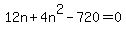 12n%2B4n%5E2-720=0