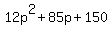12p%5E2%2B85p%2B150