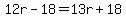 12r-18=13r%2B18