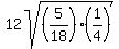 12sqrt%28%285%2F18%29%2A%281%2F4%29%29