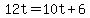 12t=10t%2B6