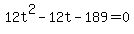 12t%5E2-12t-189=0