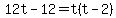 12t-12+=+t%28t-2%29