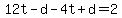 12t-d-4t%2Bd=2