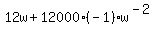12w%2B12000%28-1%29w%5E%28-2%29