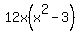 12x%28x%5E2+-+3%29