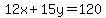 12x%2B15y=120