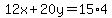 12x%2B20y=15%2A4