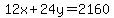 12x%2B24y=2160