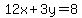 12x%2B3y+=+8