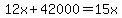 12x%2B42000=15x