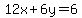 12x%2B6y=6