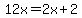 12x=2x%2B2