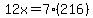 12x=7%28216%29
