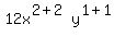 12x%5E%282%2B2%29y%5E%281%2B1%29