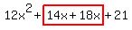 12x%5E2%2Bhighlight%2814x%2B18x%29%2B21