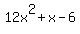 12x%5E2%2Bx-6