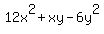 \"12x%5E2%2Bxy-6y%5E2\"