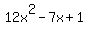 12x%5E2+-+7x+%2B+1