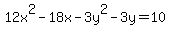 12x%5E2-18x-3y%5E2-3y=%2B10