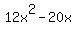 12x%5E2-20x++
