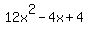 12x%5E2-4x%2B4%29