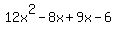 12x%5E2-8x%2B9x-6