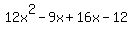 12x%5E2-9x%2B16x-12