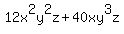 12x%5E2y%5E2z%2B40xy%5E3z