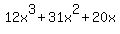 12x%5E3%2B31x%5E2%2B20x