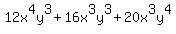 12x%5E4y%5E3%2B16x%5E3y%5E3%2B20x%5E3y%5E4