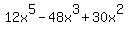 12x%5E5-48x%5E3%2B30x%5E2