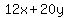 12x+%2B+20y