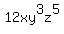12xy%5E3z%5E5