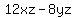 12xz+-+8yz
