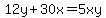 12y%2B30x=5xy+