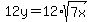 12y=12%2Asqrt%287x%29