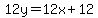 12y=12x%2B12