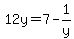 12y=7-1%2Fy