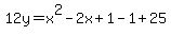 12y=x%5E2-2x%2B1-1%2B25