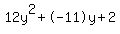12y%5E2%2B-11y%2B2