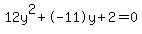 12y%5E2%2B-11y%2B2+=+0