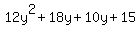 12y%5E2%2B18y%2B10y%2B15