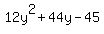 12y%5E2%2B44y-45