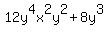 12y%5E4x%5E2y%5E2%2B8y%5E3