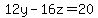 12y++-+16z+=++20
