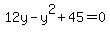 12y-y%5E2%2B45=0